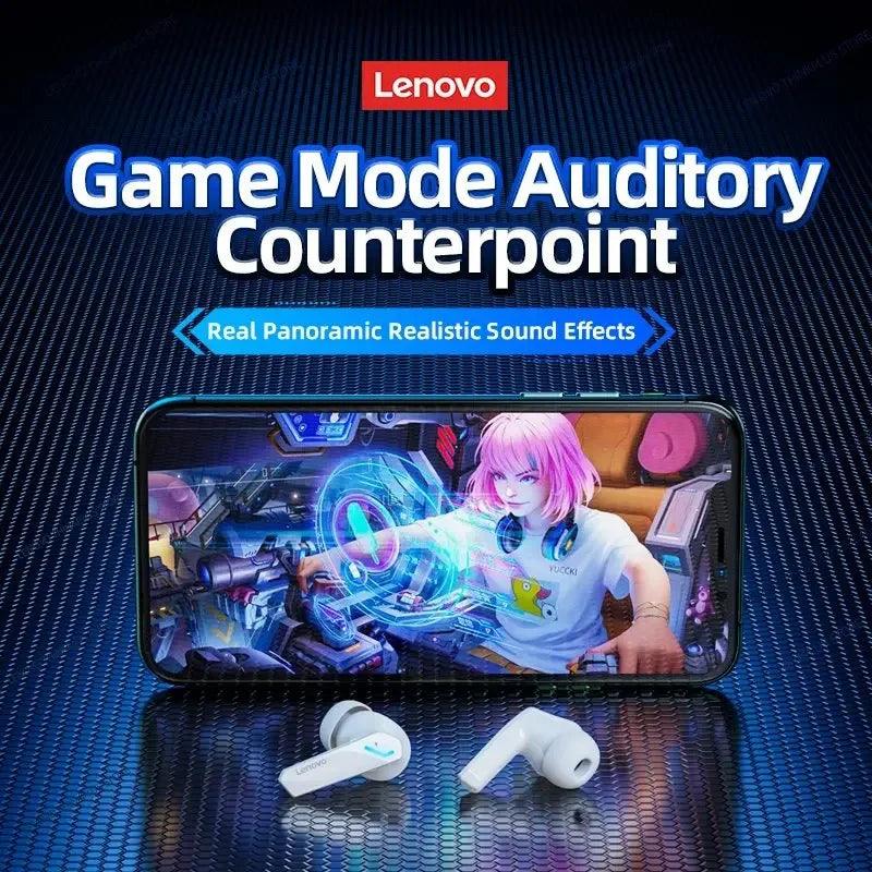 Lenovo GM2 PRO - Fone de ouvido sem fio, Bluetooth 5.3, Gamer, Baixa Latencia, Modo Dual, Esportes, Corrida.